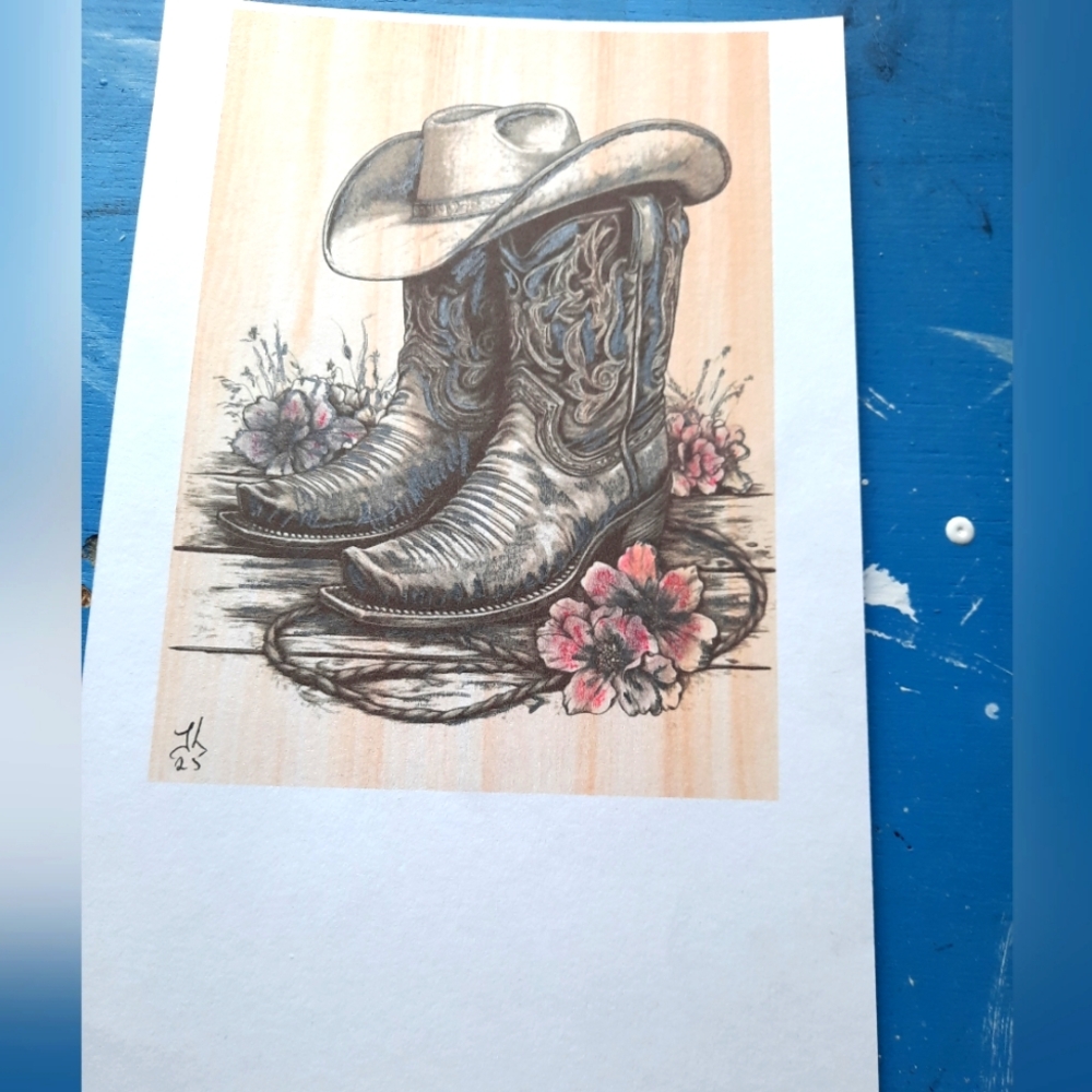 3 For 25$ - Hand Drawing Art  Greetings Cards or thank you notes - Suppl…